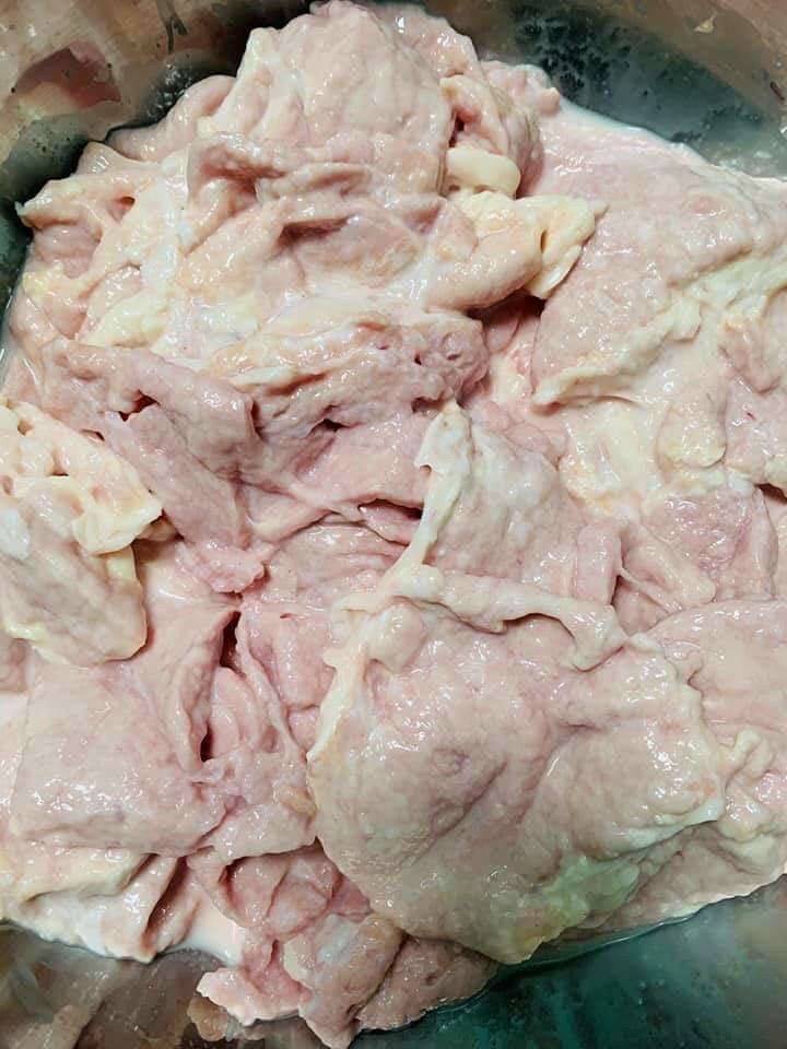 Vú heo ướp chao 500gr (giao tphcm)