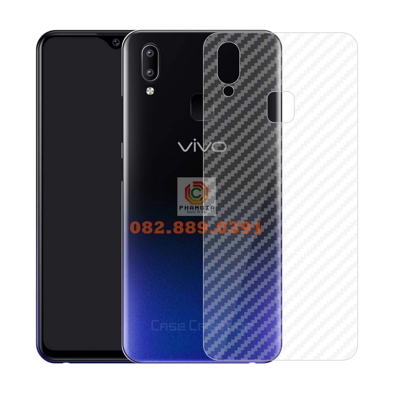Miếng dán mặt lưng skin carbon Vivo V7/ V7 Plus