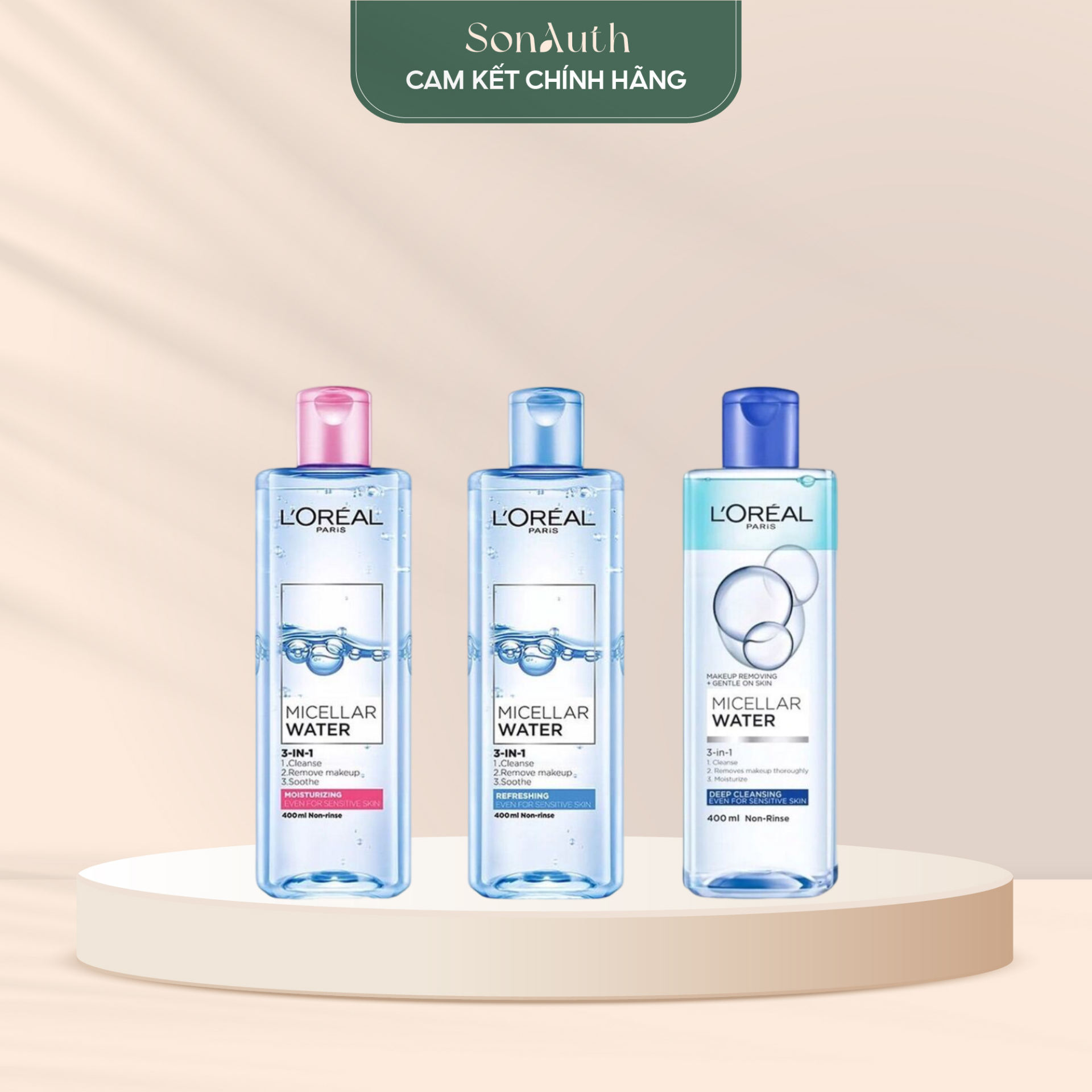 Nước tẩy trang L'Oreal Make Up Remover Micellar Deep Cleansing 400ml