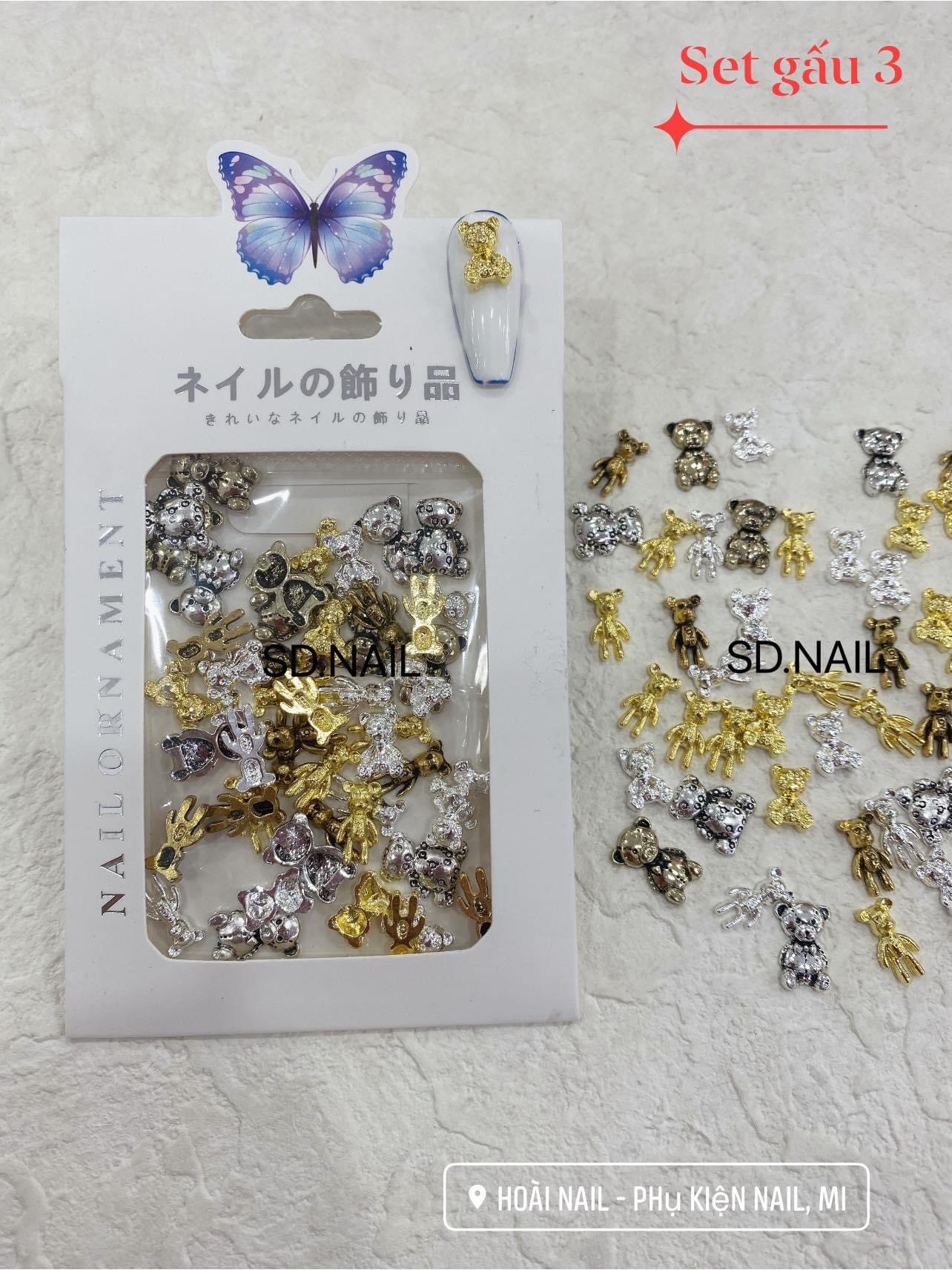 Set charm gấu mix
