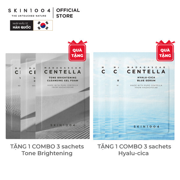 [QT] COMBO 3 sachets 1.5ml Skin1004 Tone Brightening 1.5ml + COMBO 3 sachets Skin1004 Hyalu-cica 1.5ml giá rẻ