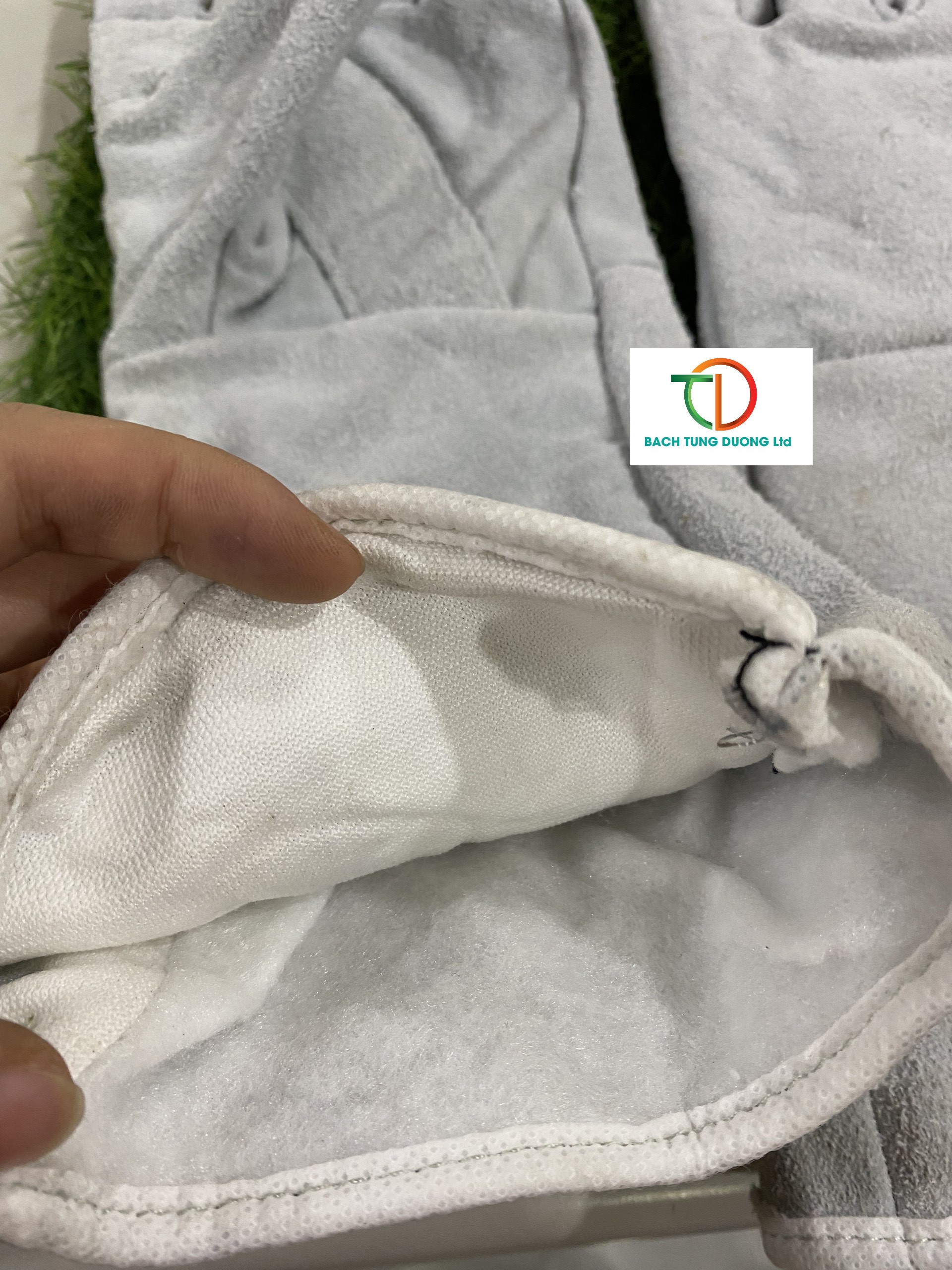 Găng tay da thợ hàn 2 lớp loại dài