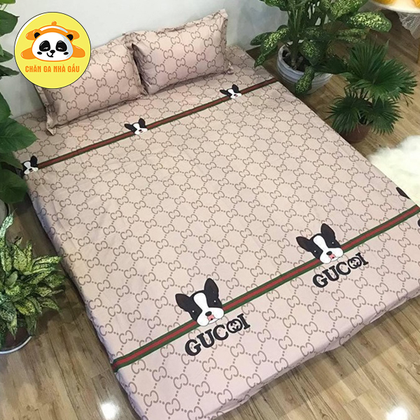 Set 3 món ga gối Poly cotton mẫu Cờ Mỹ