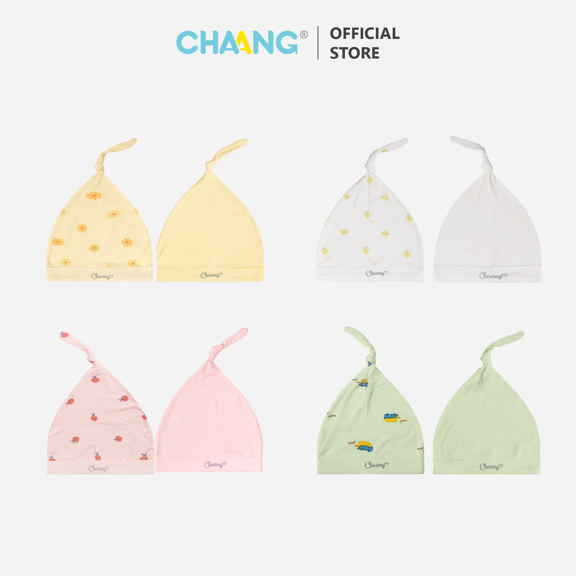 [CHAANG] Set 2 chiếc mũ thóp cho bé sơ sinh Spring CHAANG