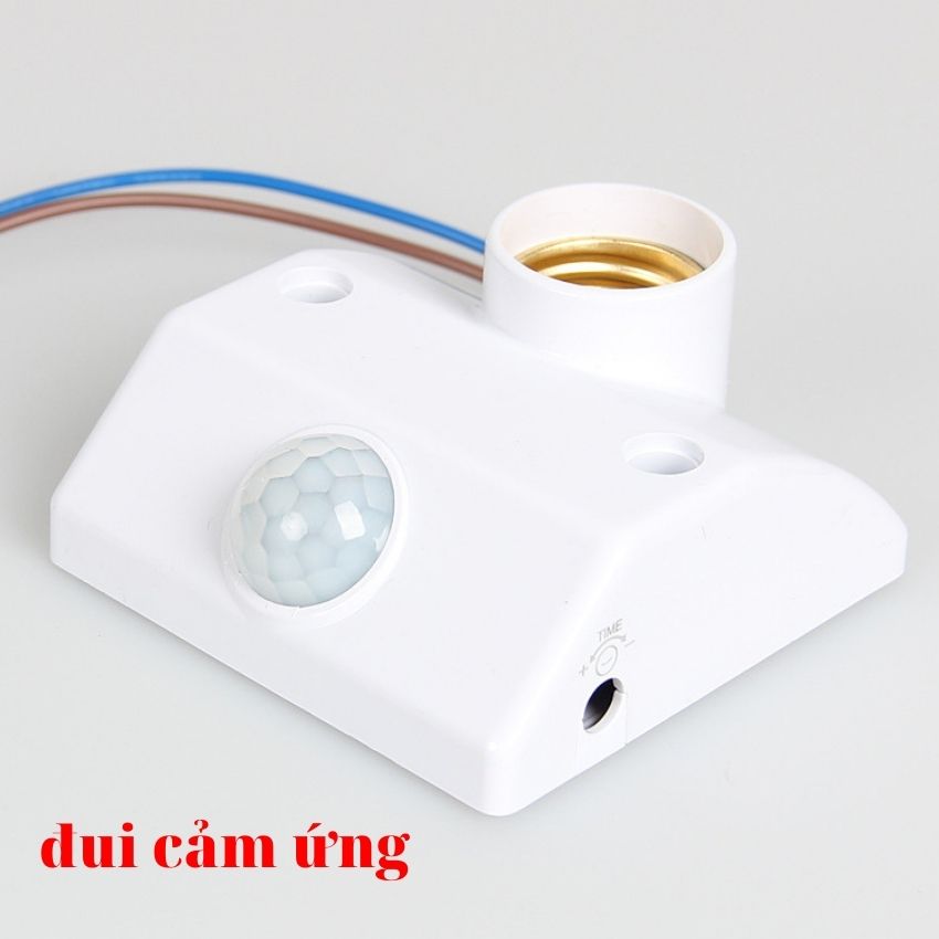 Đui đèn cảm ứng hồng ngoại bật tắt tự động E27 220v đui đèn cảm biến hồng ngoại đuôi đèn cảm ứng chuyển động bảo hành 1 đổi 1