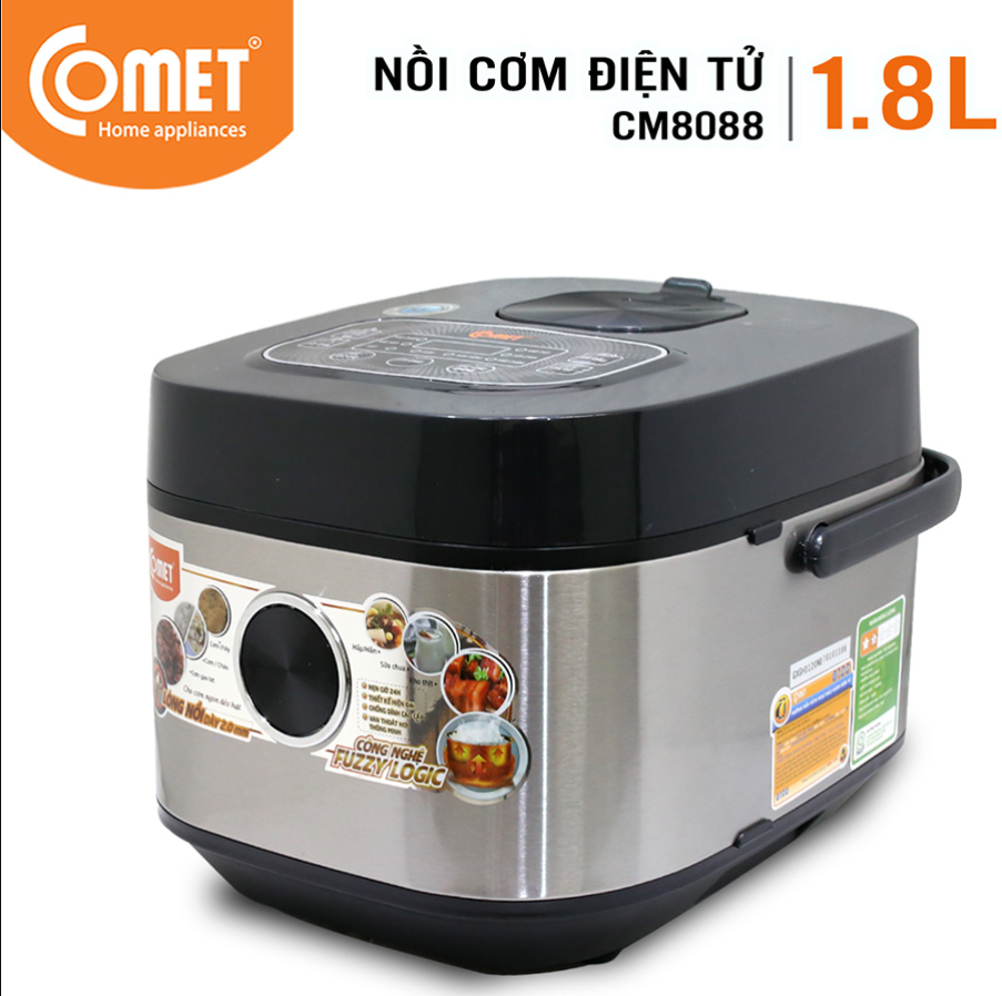 Nồi Cơm Điện Tử Comet 1.8 Lít,Nơi bán Nồi cơm điện tử Comet,nồi cơm đa năng điện máy xanh, nồi cơm điện loại lớn, dung tịch lớn 1,8l, nhiều chế độ thông minh giữ cơm nóng cực ngon.
