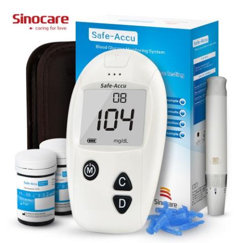 [Hoàn Tiền 12%] Máy Đo Đường Huyết Sinocare Safe Accu (25 Que Và 25 Kim)