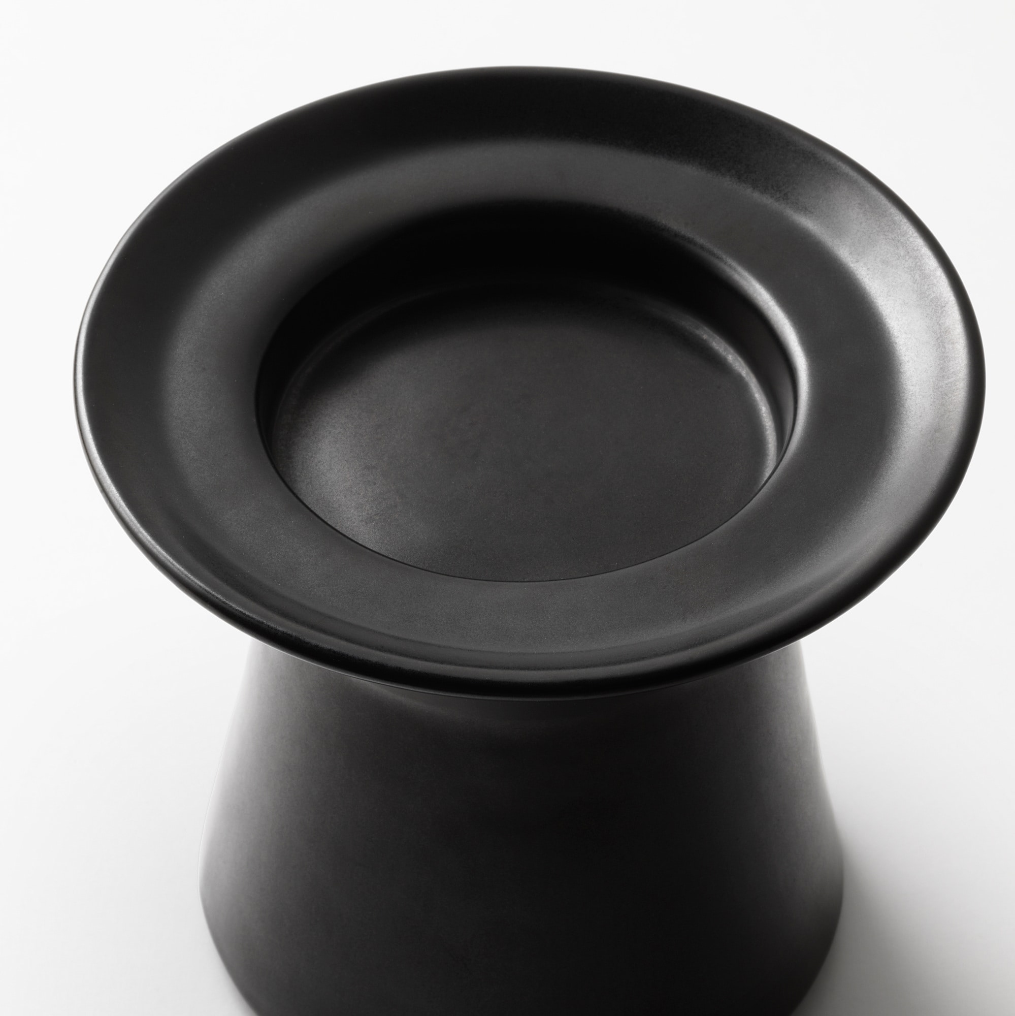 Đế nến gốm đen | Đế để nến IKEA SINNESRO | Black Ceramic Candle holder