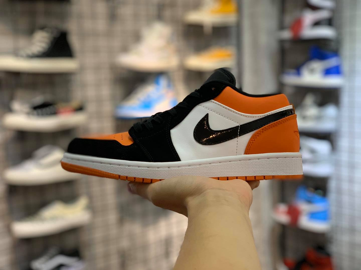 GIÀY JORDAN1 CAM TRẮNG HÀNG CHUẨN