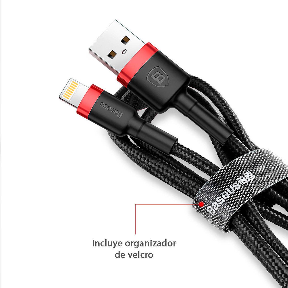 Cáp sạc nhanh, truyền dữ liệu tốc độ cao Baseus Cafule Lightning cho iPhone/ iPad Dài 1M ( 2.4A, Sạc nhanh, Siêu bền)