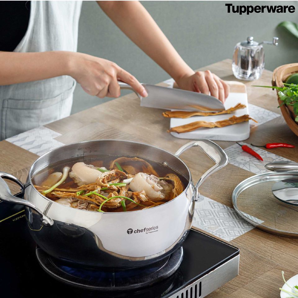 [HCM]Nồi Tupperware 3.8L Nắp Kính