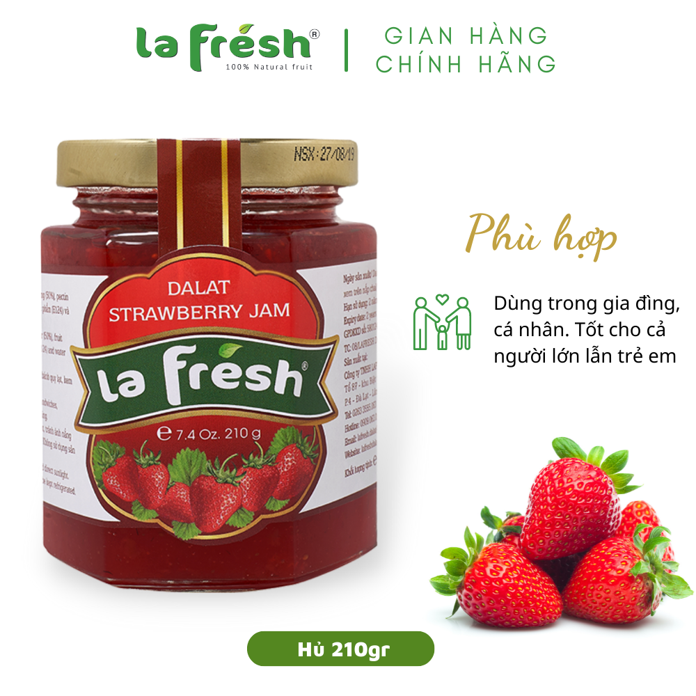 Mứt Dâu Tây LaFresh Đà Lạt 210g