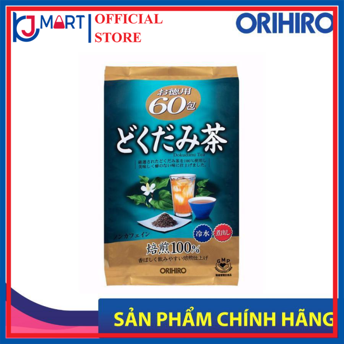 Trà thải độc diếp cá Dokudami Orihiro của Nhật Bản giúp thải độc, đẹp da 60 gói-túi