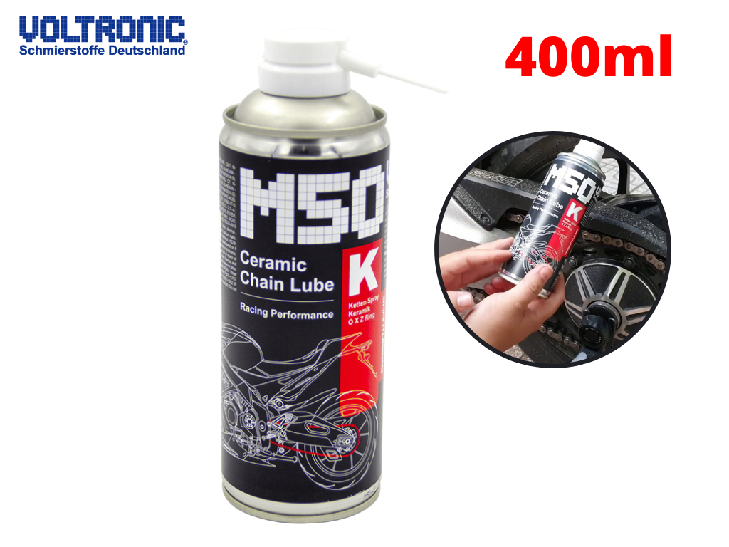 Chai Xịt Dưỡng Sên Không Văng VOLTRONIC M50 CERAMIC CHAIN LUBE 400ML