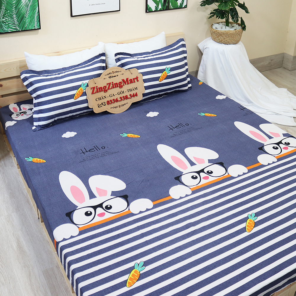 Bộ ga gối 3 món Poly Cotton siêu chất, siêu bền đẹp (Giá hủy diệt)