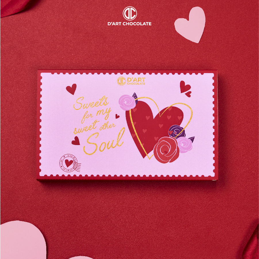 Hôp Quà Tặng Combo 15 Viên Neapolitans Love Stamp D'Art Chocolate