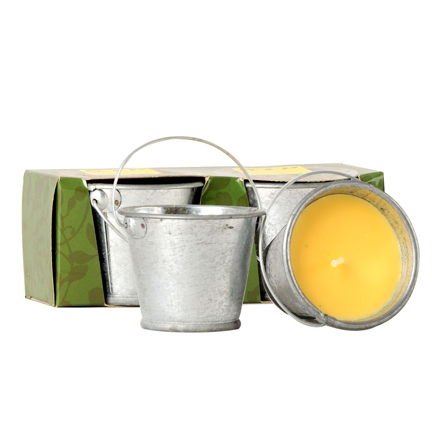 [BST Nến thơm sả chanh] Bộ 2 nến thơm xô thiếc nhỏ hương sả chanh Quang Minh Candle FtraMart FTM-RID1458 (Bạc)