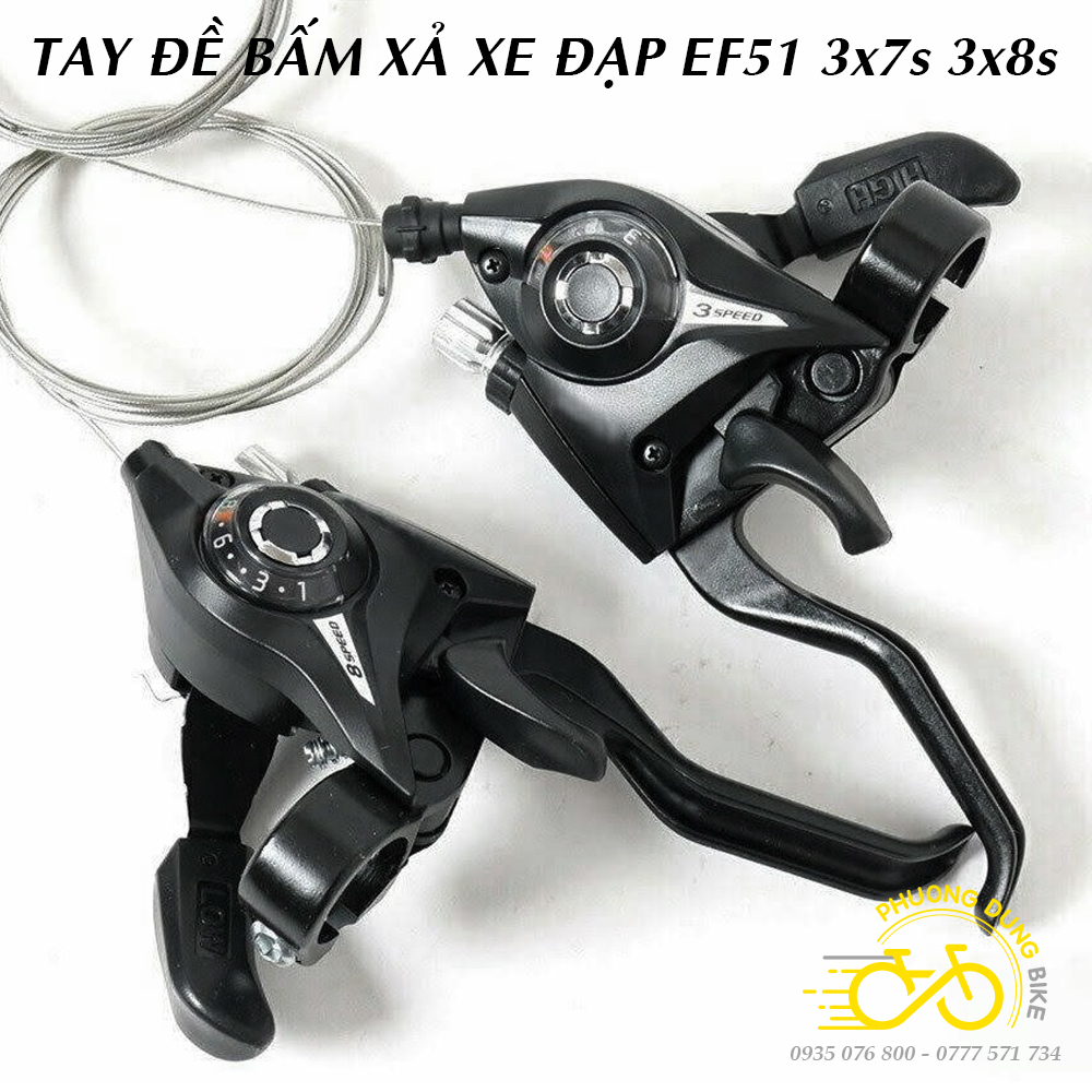 Tay đề xe đạp ST EF51 3x7 3x8 Speed