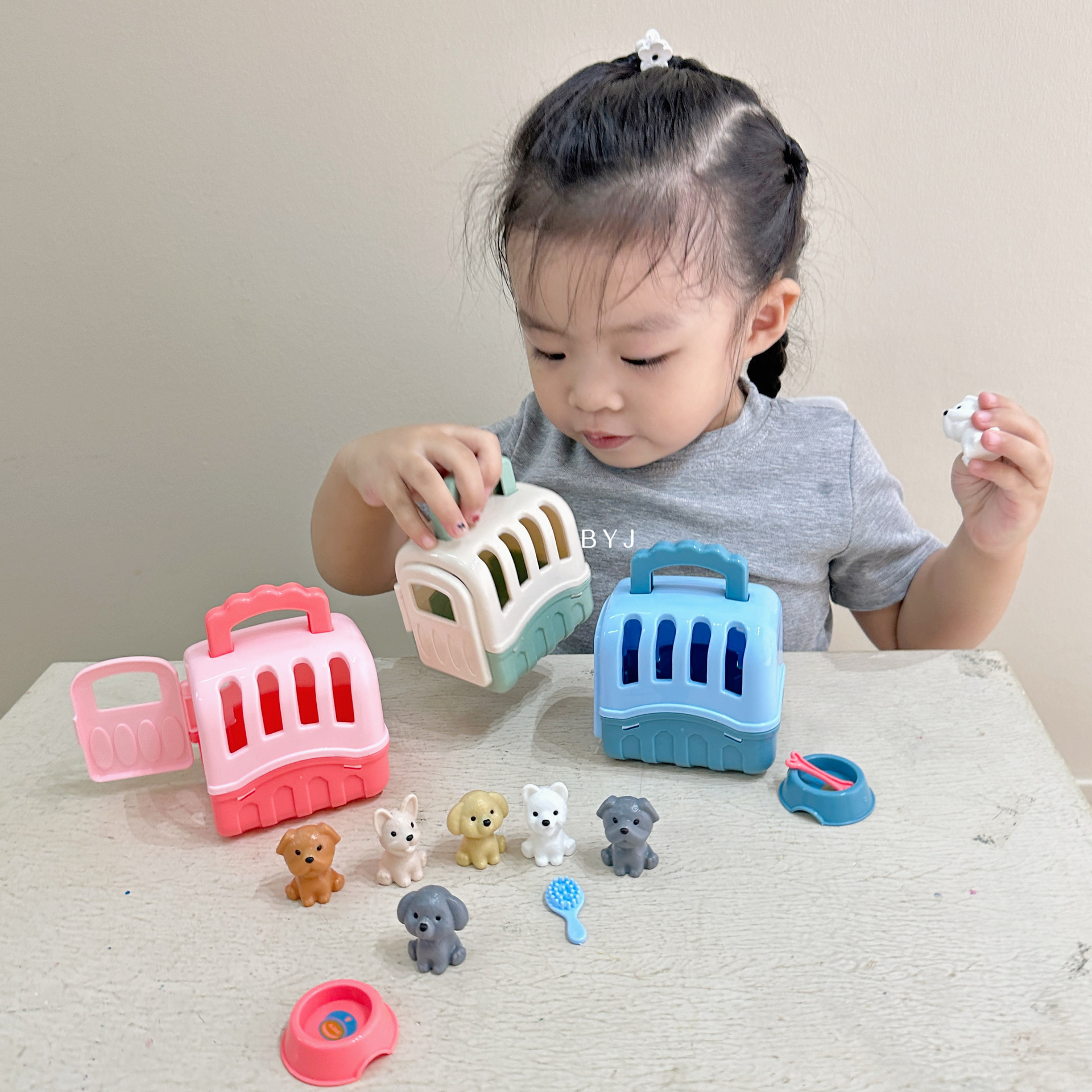 Đồ chơi chăm sóc thú cưng, lồng thú cưng cho bé