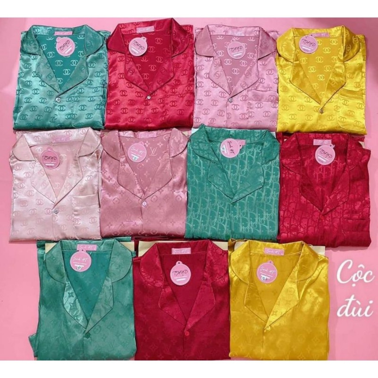 Bộ đồ Pijama lụa💖Bộ lụa gấm cộc-đùi cao cấp [hàng chuẩn kèm Video+ảnh thật]