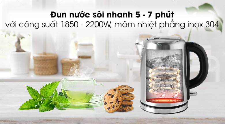 Ấm Đun Nước Siêu Tốc 1 lit - Hàng chính hãng Hafele