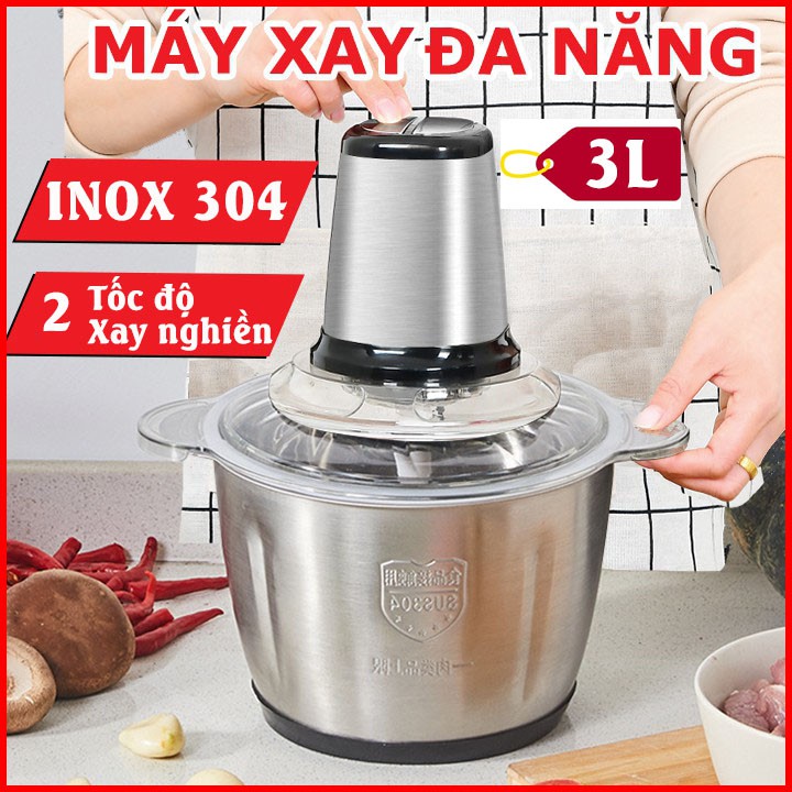Máy xay thịt cối INOX công nghệ Nhật Bản