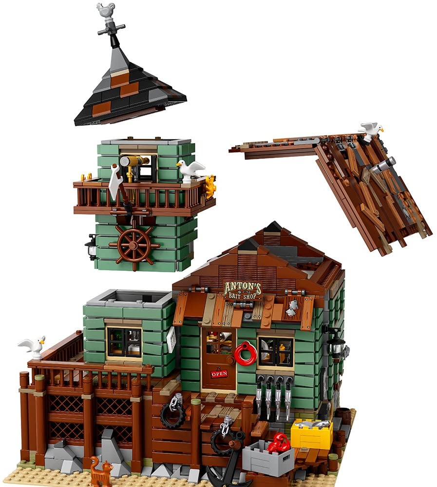 [HAPPY BRICKS] - LEGO  IDEAS - 21310 - CỬA HÀNG ĐỒ CÂU CŨ - OLD FISHING STORE