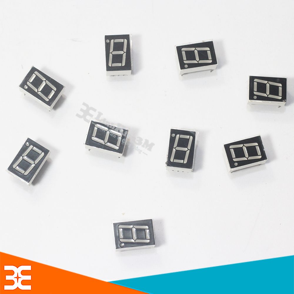 Bộ 10 Con Led 7 Thanh Anot Chung 1 Số 0,56Inch ( Sáng Đỏ )