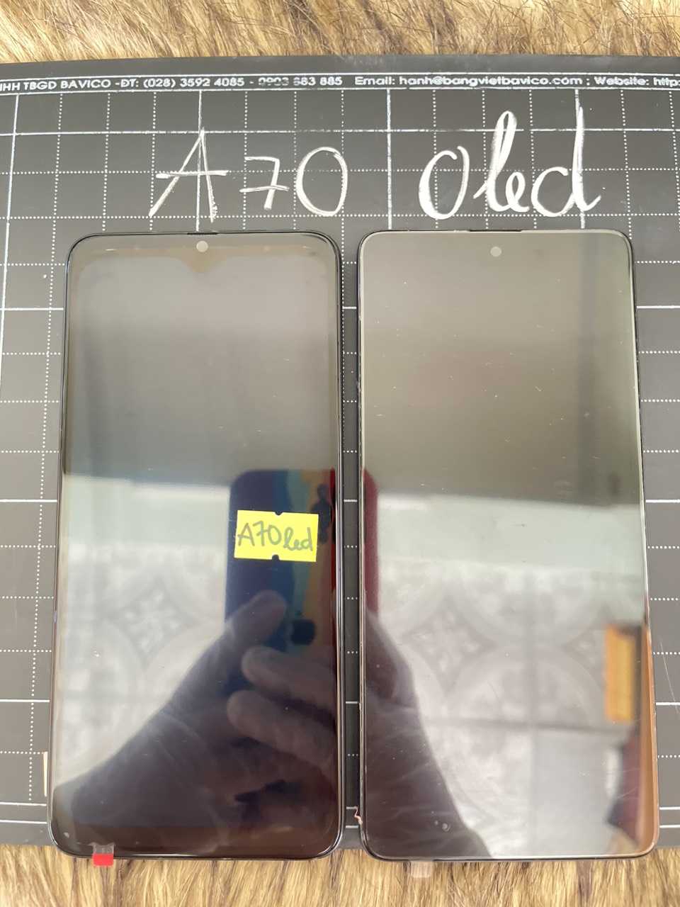 Bộ màn hình thay thế sam sung A70 Oled phôi nhỏ