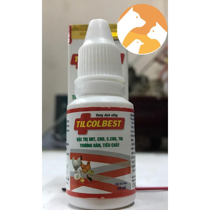 Combo 2 lọ TILCOLBEST [10 ml] Thuốc gà đá dứt điểm ORT, CRD, C.CRD, toi, thương hàn, tiêu chảy