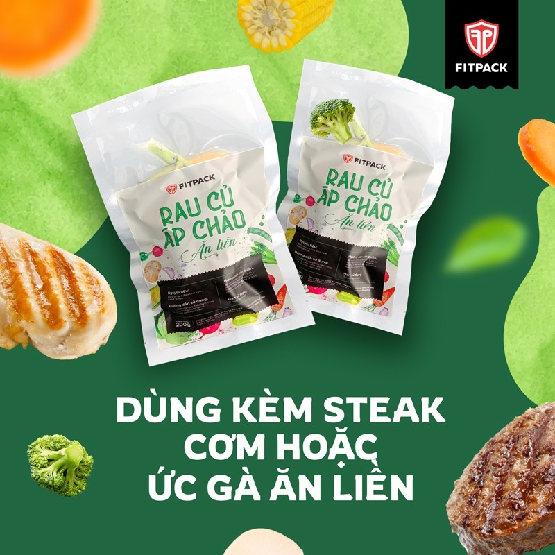 【Mới】 Rau Củ Áp Chảo Eatclean ăn liền Fitpack