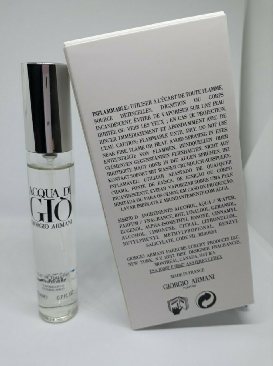Nước hoa nam mini Giò trắng 20ml Thơm tự nhiên