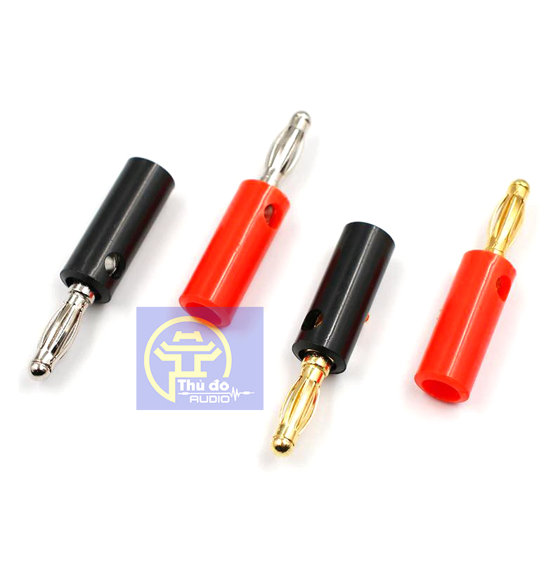 10 Đầu Jack Bắp Chuối 910MR 4mm Đực (5 Đen, 5 Đỏ )