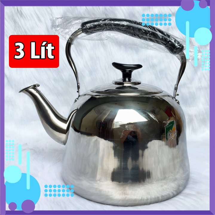 [SIÊU GIẢM][NẤU ĐƯỢC BẾP TỪ] Ấm đun nước inox 304 3 lít Cao cấp
