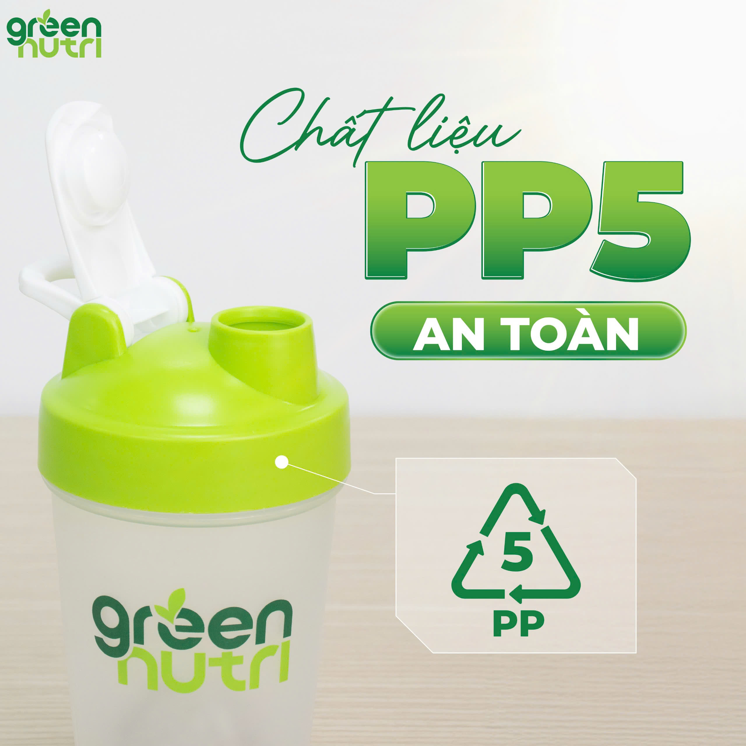 Bình Lắc Green Nutri Có Quai Xách (400ml) |Hàng tặng kèm khi mua sữa ngũ cốc Green Nutri