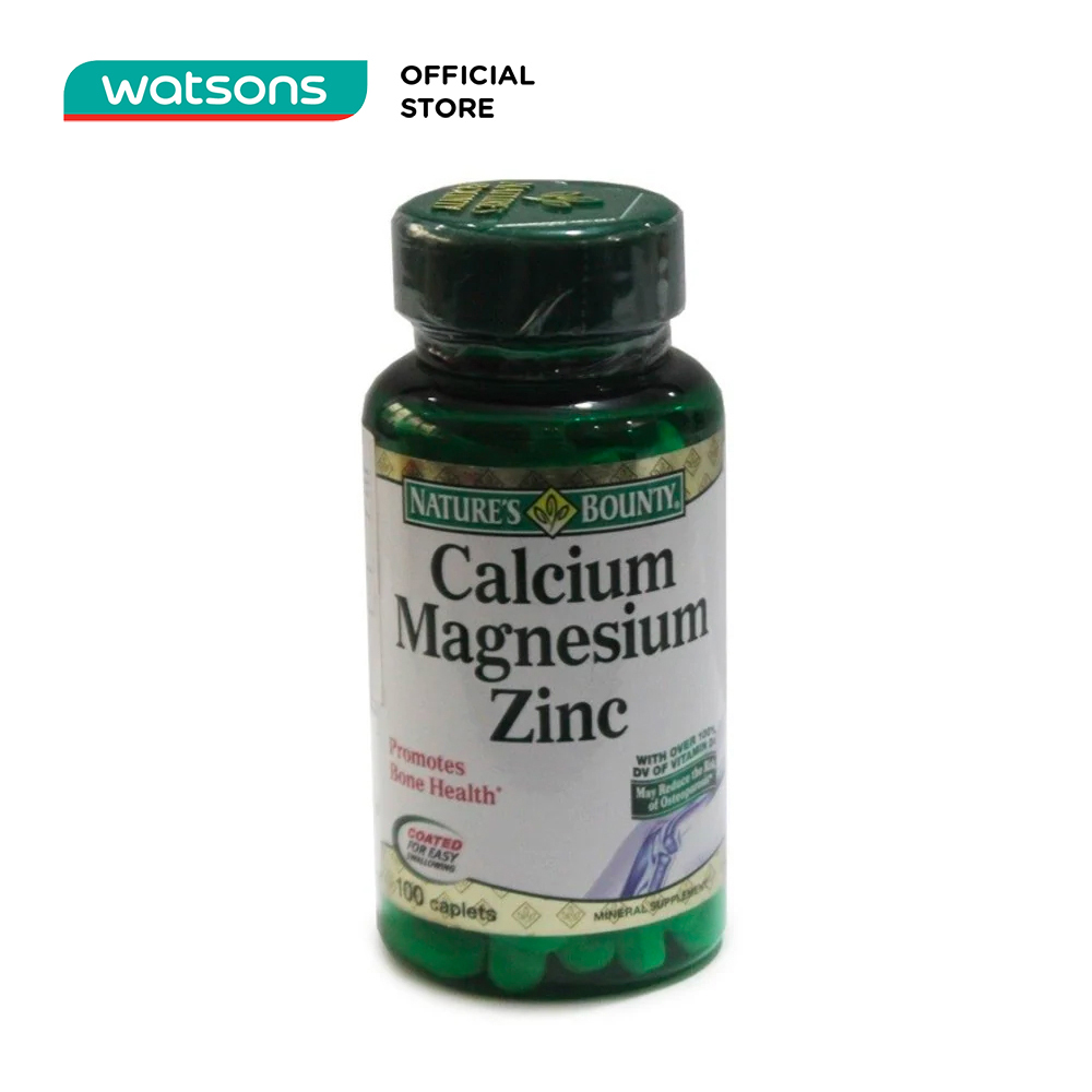 Viên Uống Nature s Bounty Calcium Magnesium Zinc 100 Viên