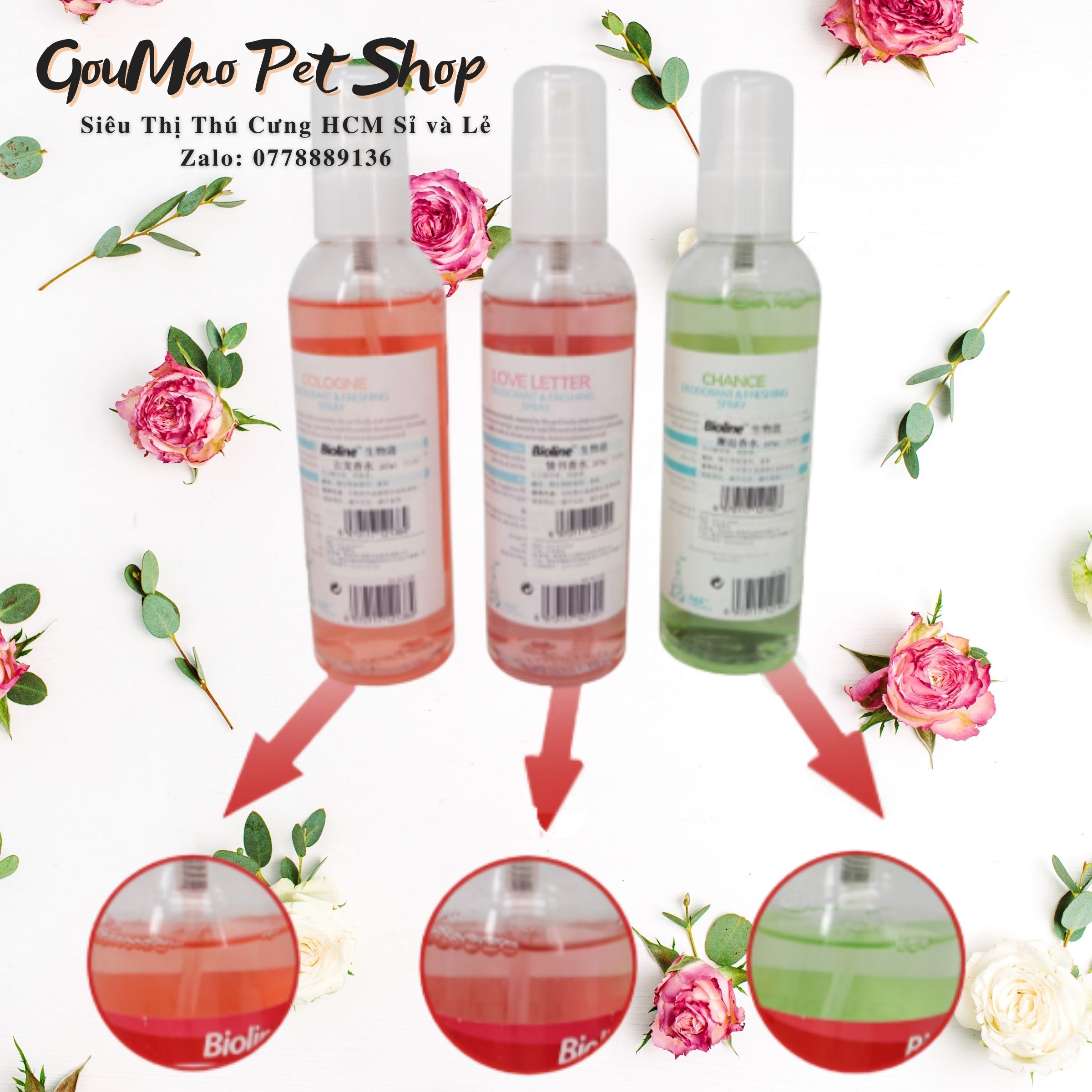🌸🌼 Nước hoa cho chó mèo Bioline 207ml🌸🌼