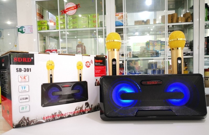 Loa Karaoke SDRD SD-301 Kèm 2 Mic Không Dây - Hàng Cao Cấp, Bảo Hành Uy Tín 12 Tháng Lỗi 1 Đổi 1
