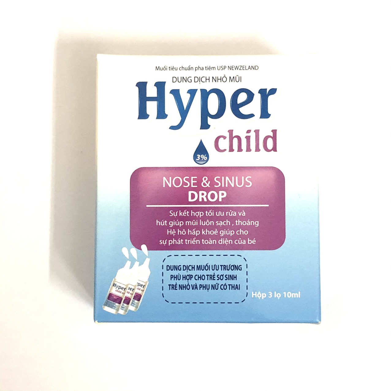 Dung Dịch Muối Ưu Trương 3% HYPER cHILD Nhỏ Mũi và Xịt Mũi Cho Bé