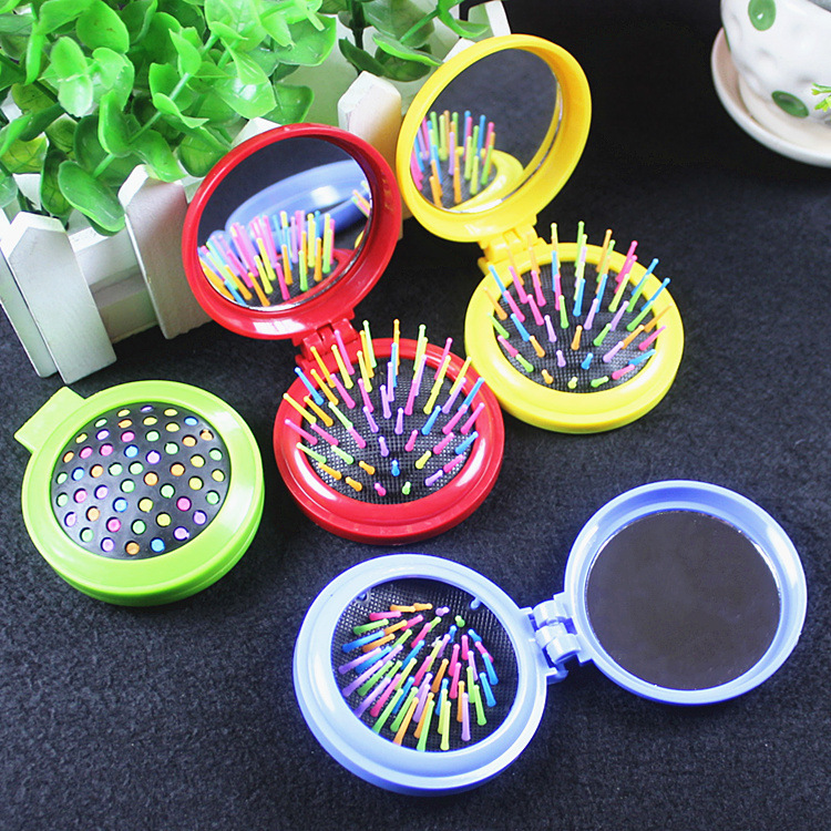 Bộ lược và gương mini gấp gọn siêu xinh tiện lợi