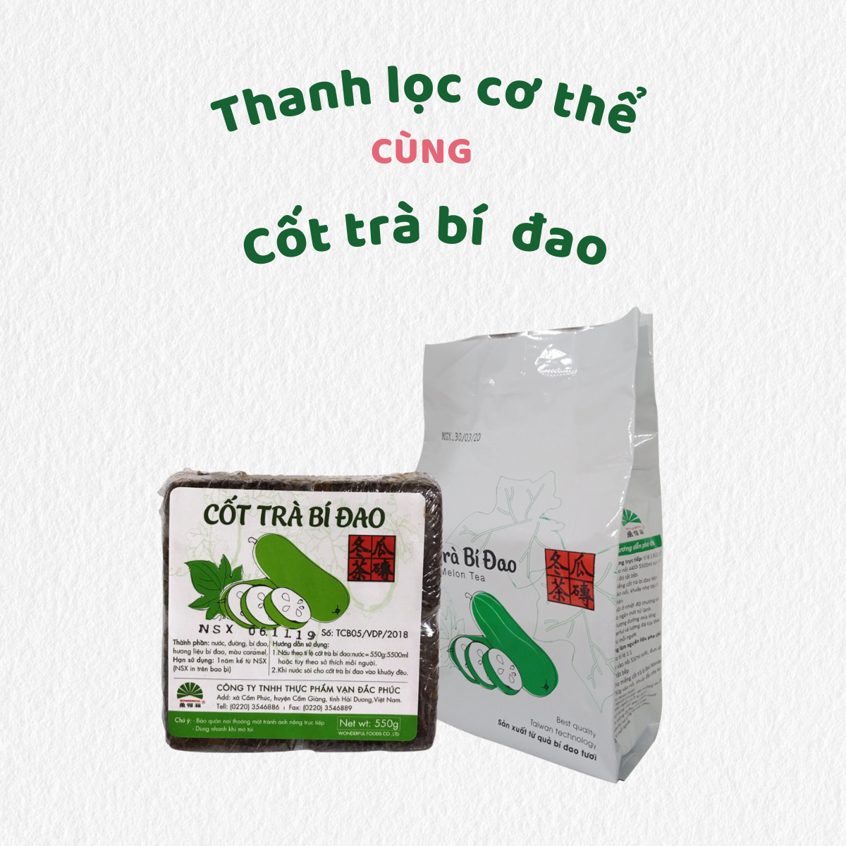 CỐT TRÀ BÍ ĐAO WONDERFUL 550G