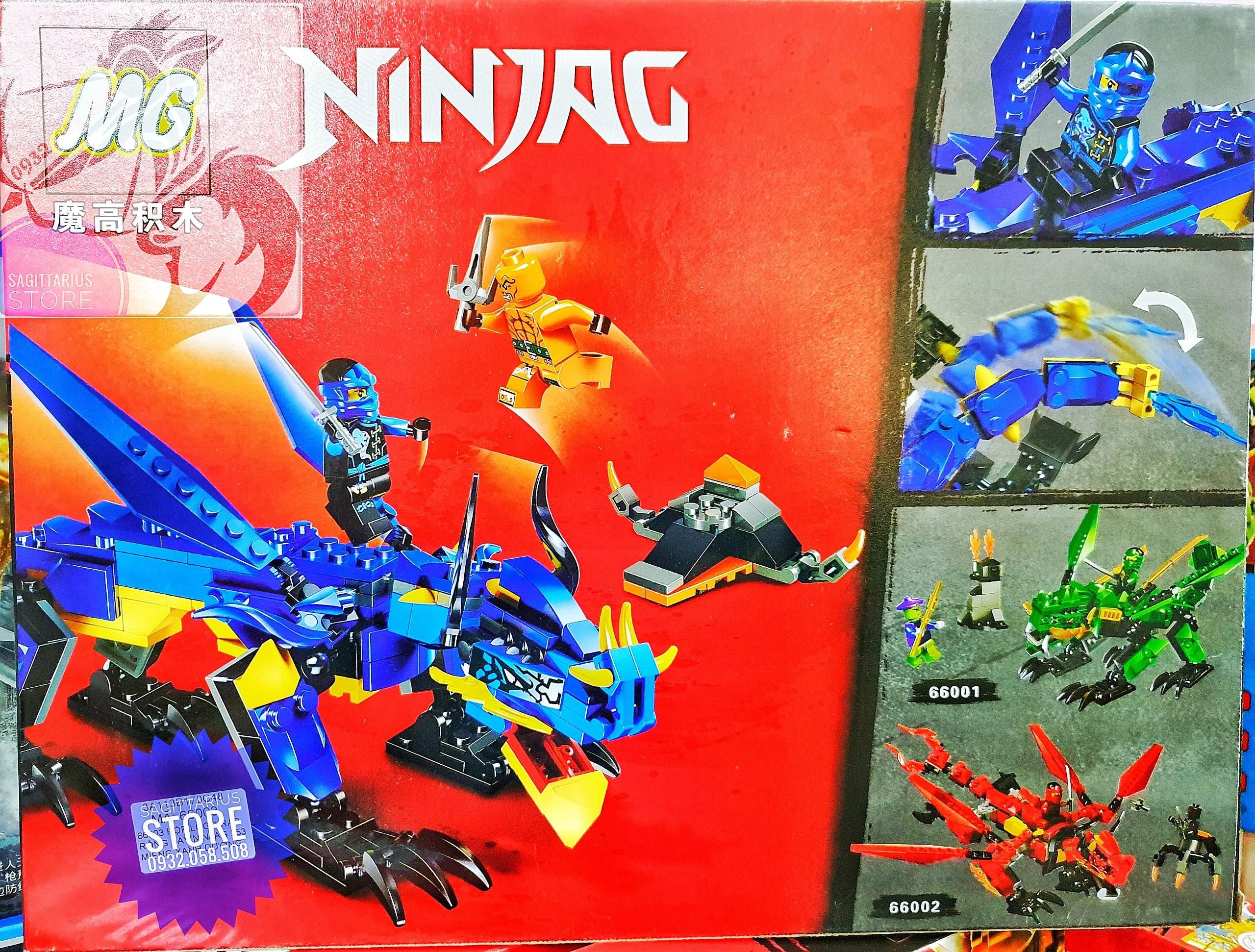 [HCM]Bộ Lego MG Lắp Ráp Rồng Bay NinjaG 66003 ( Xanh Dương - 253 Mảnh )