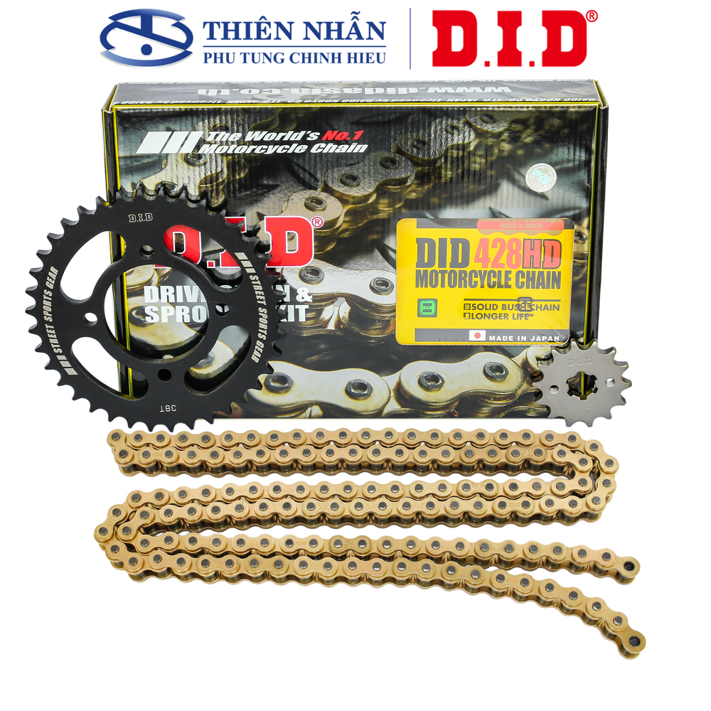 Nhông sên dĩa did exciter 135/2011 sên vàng nhật - chain made in japan