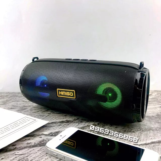 Loa bluetooth siêu bass KM201 hiệu ứng led nháy theo nhạc nghe nhạc cực chất hỗ trợ cổng USB ,thẻ nhớ,Aux kèm dây đeo và dây sạc cho loa dùng thử 7 ngày bảo hành 24 tháng