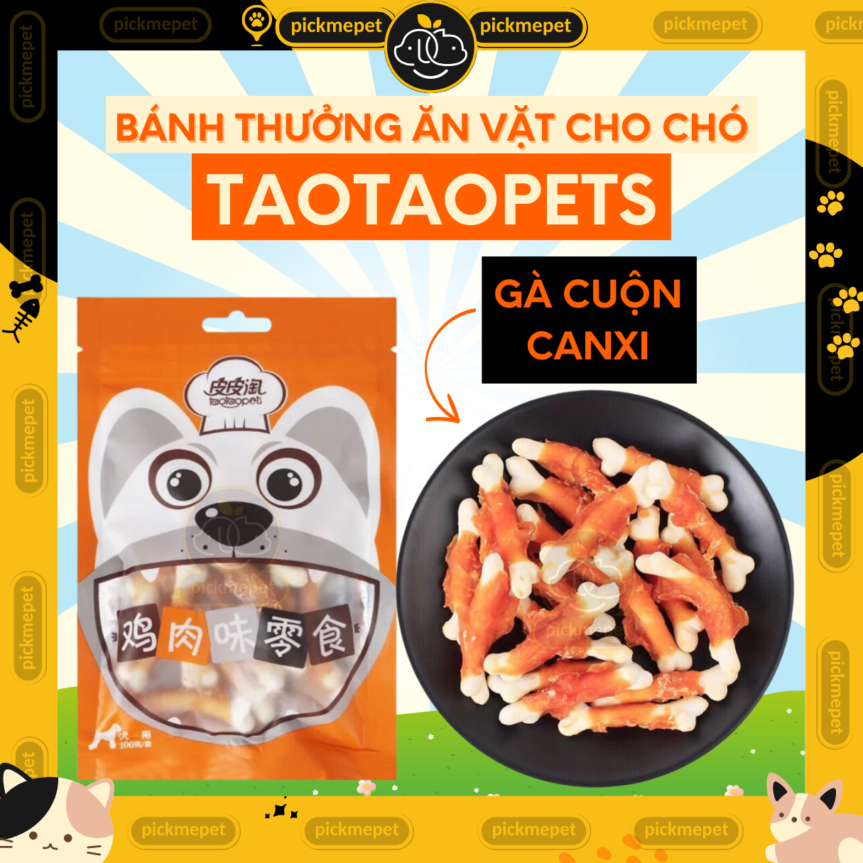 Taotaopet Dry Chicken Treat Snack for Dogs