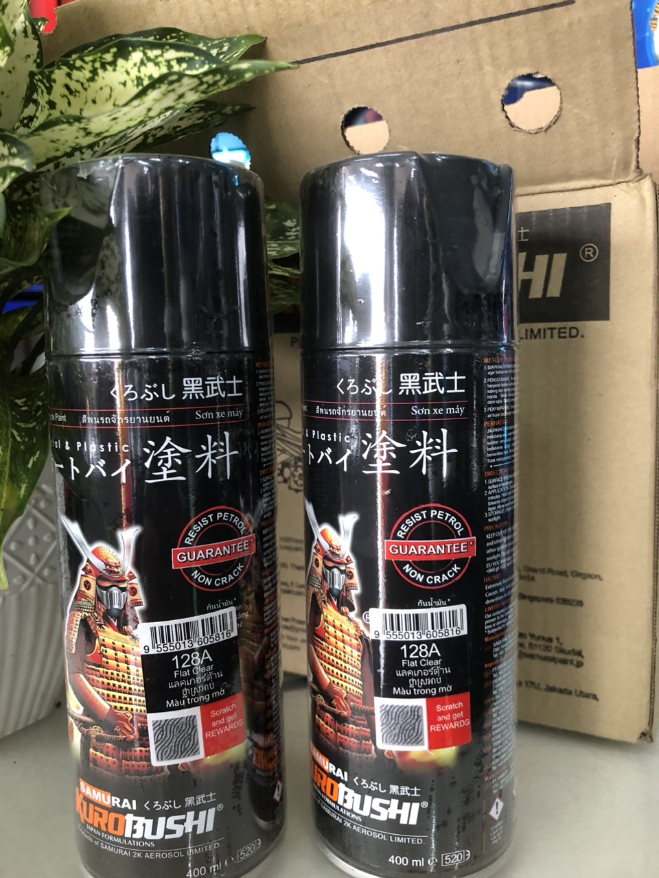 Sơn xịt Samurai Chính Hãng màu Trong Mờ - 128A (400ml)