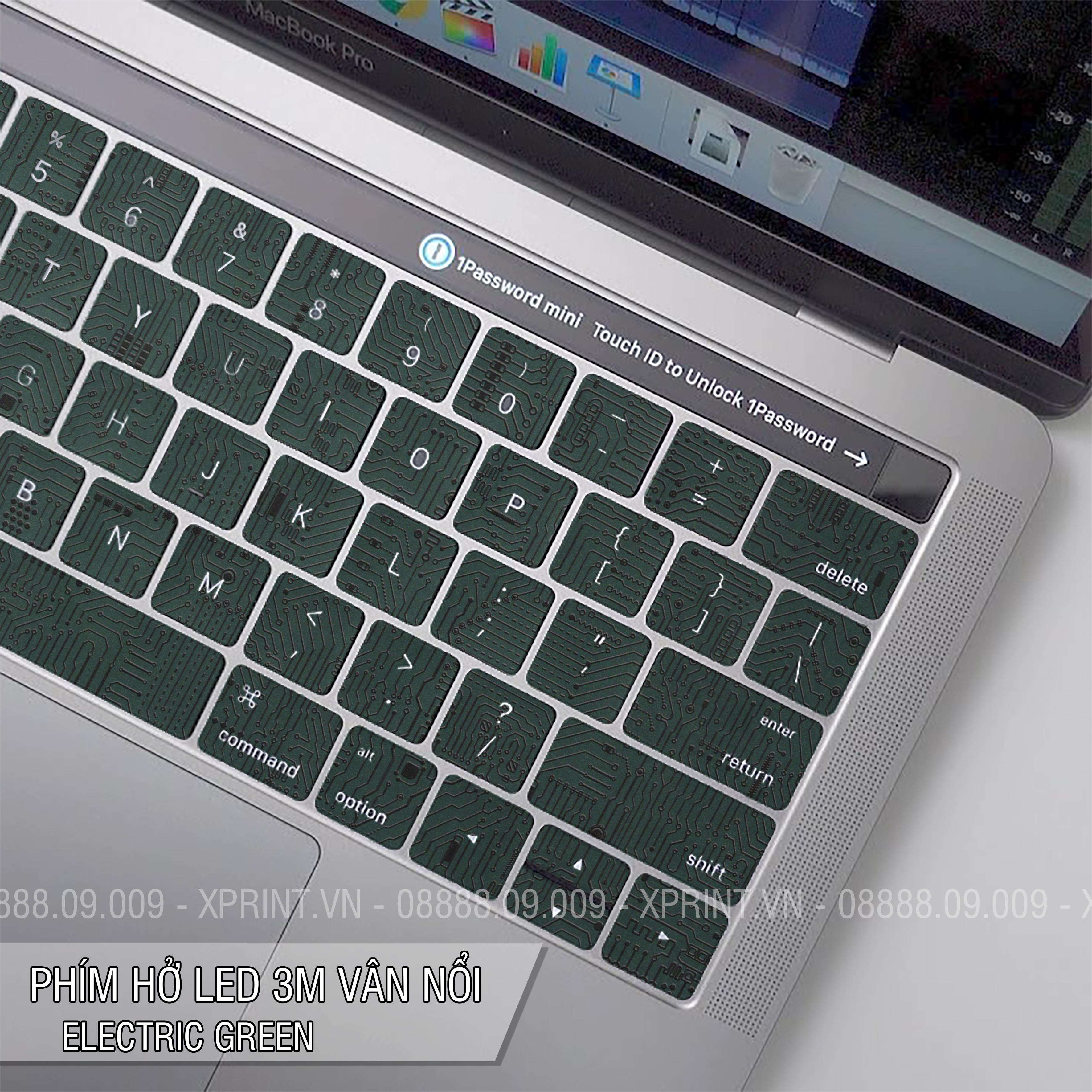 Miếng dán phím, Skin 3M dán phím macbook - Dán hở đèn led macbook