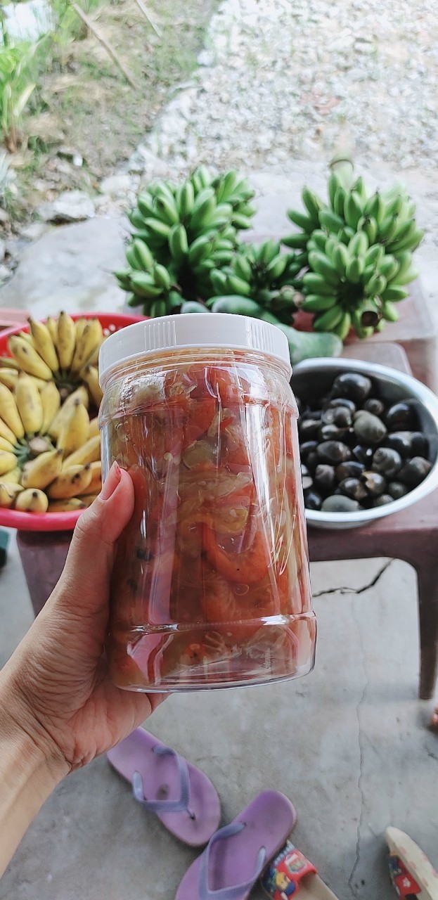 hũ 500gr mắm (tôm) tép trộn đu đủ.