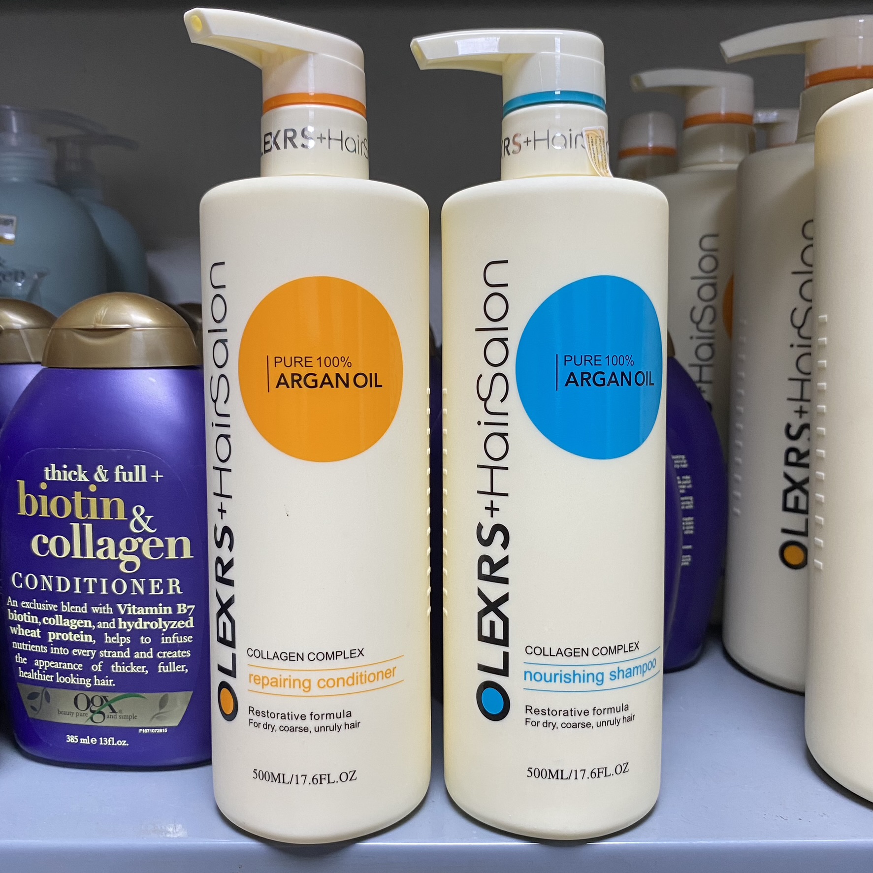 Dầu Gội Xả Olexrs Argan Oil Collagen Hair Salon 960ml/500ml Olexrs Hairsalon và Hấp ủ phục hồi Olexrs