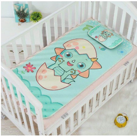 Chiếu lụa điều hòa 3D kèm gối cho bé